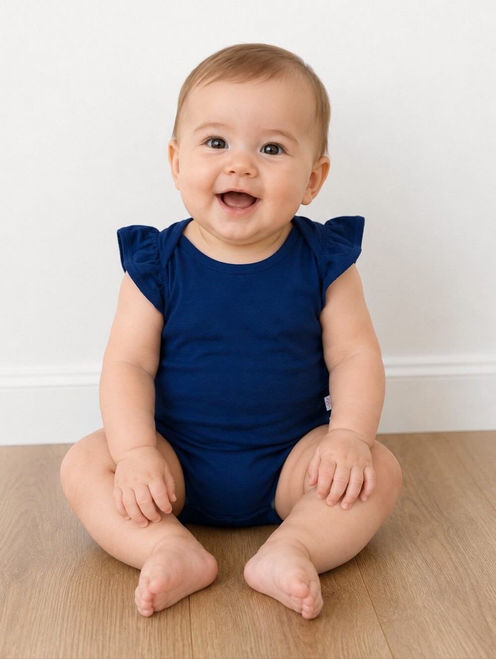 0-3 Posh Peanut Blue Bodysuit